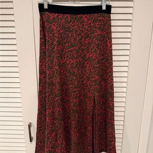 Anthropologie Red and Black Skirt